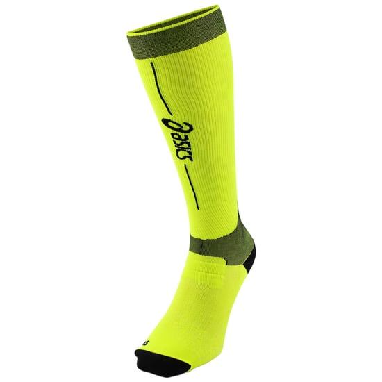 Asics Performance Run Compression Yellow Socks - Image 1