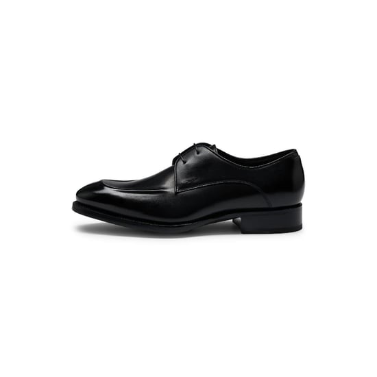 Men's Boss Rill Derb Lace-Up Almond Toe Oxfords in Black - Image 1