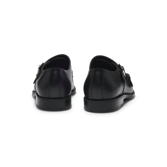 Men's Boss Derrek Monk Capped Toe Block Heel Oxfords in Black - Image 2