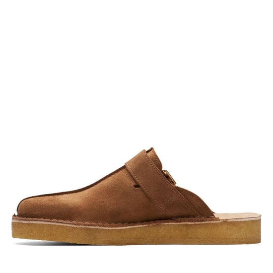 Men's Clarks Originals Trek Mule Suede Boat Shoes in Brown - Image 2