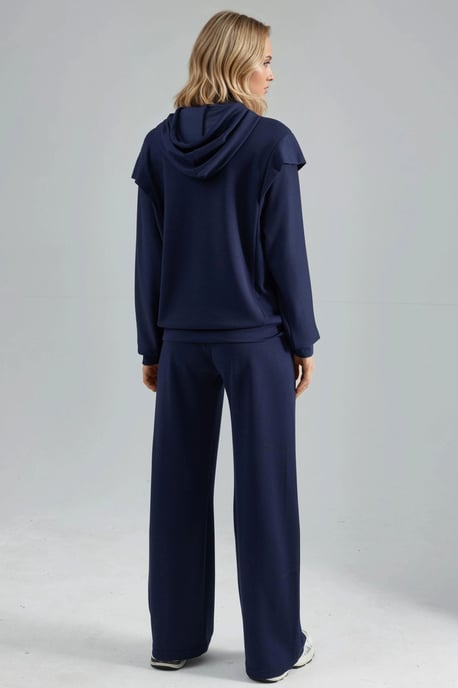 Modal Touch Embroidered Hooded Two-Piece Set - Image 4