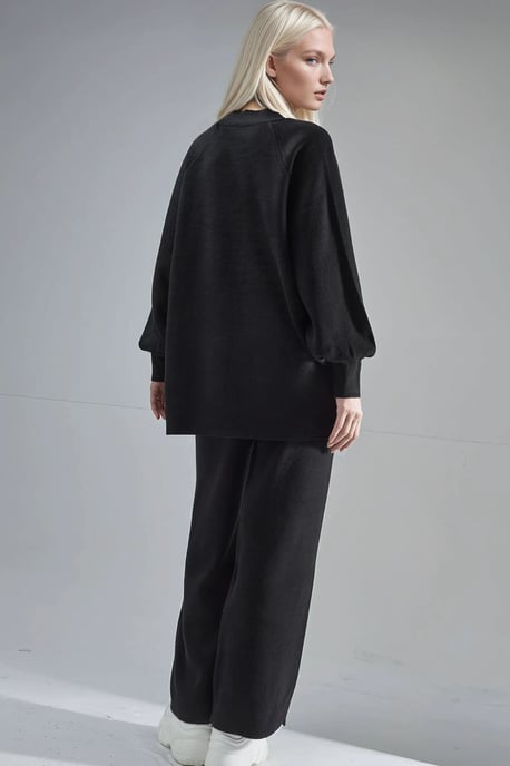 Losse Pasvorm Sweater & Broek Gebreide Set - Image 3