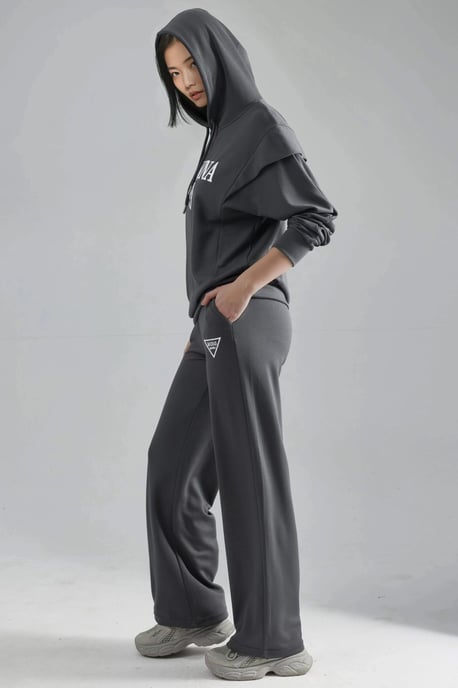 Modal Touch Embroidered Hooded Two-Piece Set - Image 3