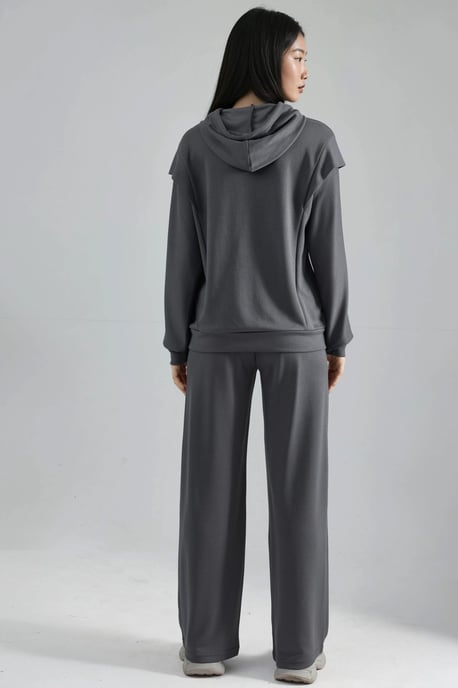 Modal Touch Embroidered Hooded Two-Piece Set - Image 4