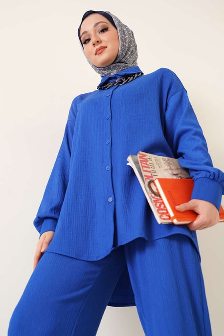 Oversized Skjorta & Byxor Tvådelat Set - Image 2