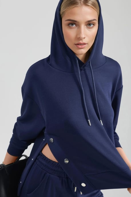 Modal Touch Hooded High Waist Wide Leg Two-Piece Set - Image 5