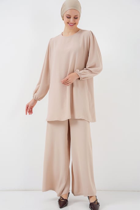 Tunic en Wijde Pantalon Set van Twee Stukken - Image 3