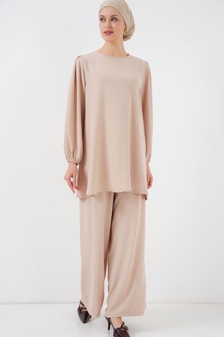 Tunic en Wijde Pantalon Set van Twee Stukken - Image 4