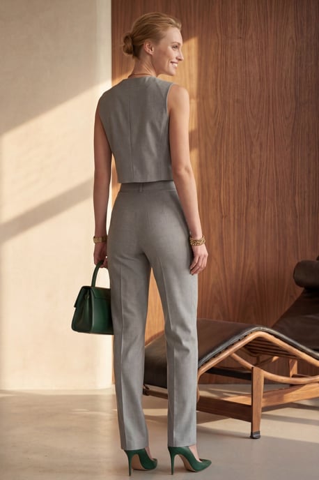 Crew Neck Crop Top & Hoge Taille Broek Twee-Stuks Set - Image 4