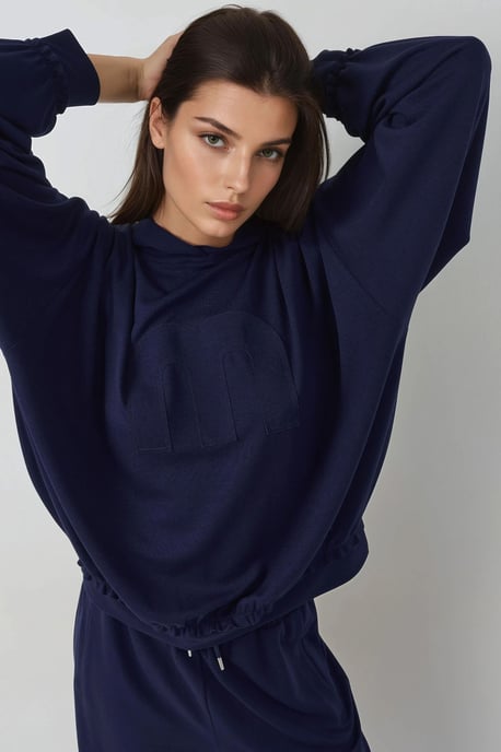 Hooded Oversized High Waist Two-Piece Coord Set - Image 4