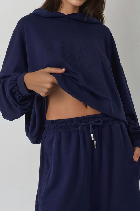 Hooded Oversized High Waist Two-Piece Coord Set - Image 5