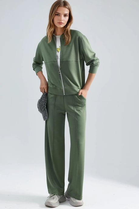 Modal Touch Ziphoodie & Ribbade Byxor Set - Image 3