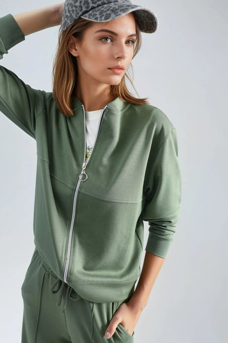 Modal Touch Ziphoodie & Ribbade Byxor Set - Image 6