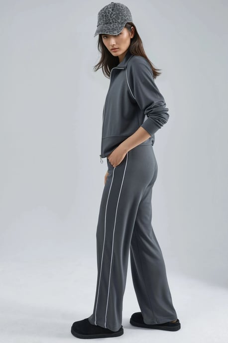 Modal Touch Zip Hoodie och Byxa Tvådelat Set - Image 2