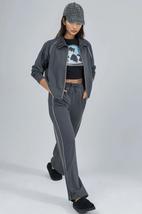 Modal Touch Zip Hoodie och Byxa Tvådelat Set - Image 3