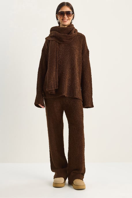 Oversize Ribbed Knit Two-Piece Set - Image 1