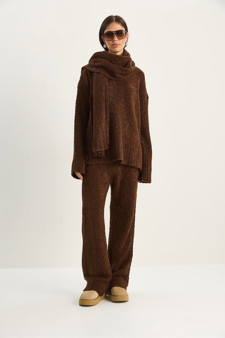 Oversize Ribbed Knit Two-Piece Set - Image 2