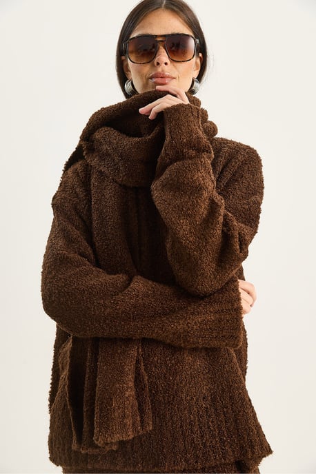 Oversize Ribbed Knit Two-Piece Set - Image 4