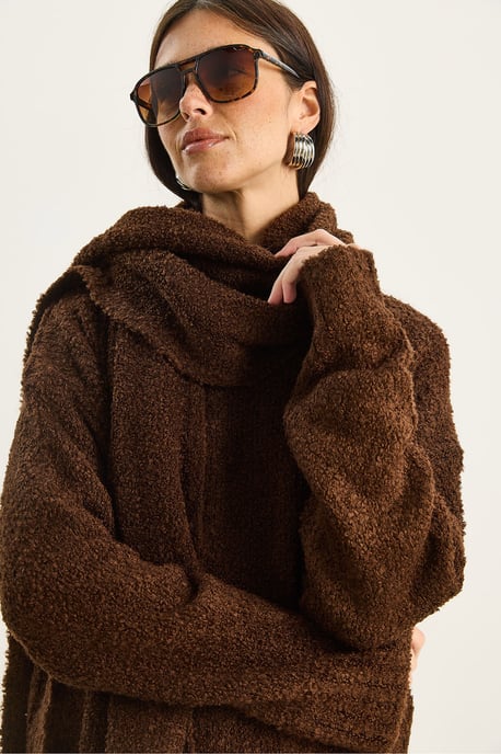 Oversize Ribbed Knit Two-Piece Set - Image 5