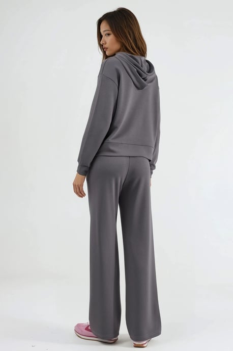 Modal Touch Hooded High Waist Wide Leg Two-Piece Set - Image 3