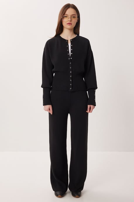 Geribde Brei Co-Ord Set met Knopsluiting - Image 2