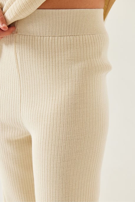 Ribbad dragkedja krage tvådelat set med slits - Image 4