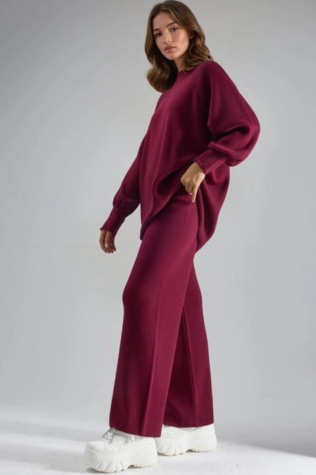Losse Fit Trui & Broek Gebreide Set - Image 3