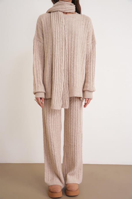Overmaatse Haarvlecht Patroon Breisels Co-Ord Set - Image 5