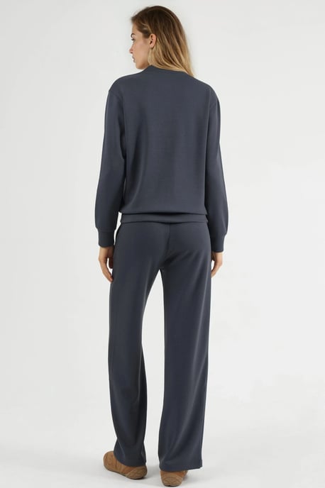 Modal Touch Rits Sweatshirt & Geribbelde Broek Set - Image 4