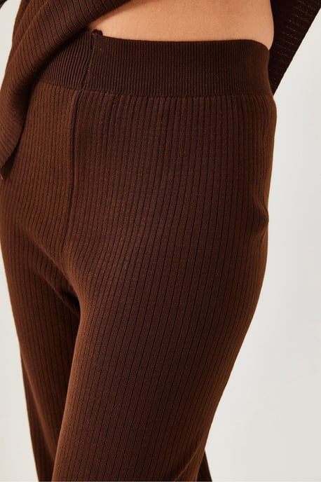 Ribbad dragkedjehals tvådelad set med slits - Image 2