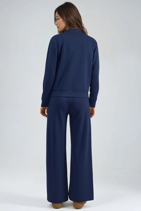 Modal Touch dragkedja sweatshirt & ribbade byxor-set - Image 3