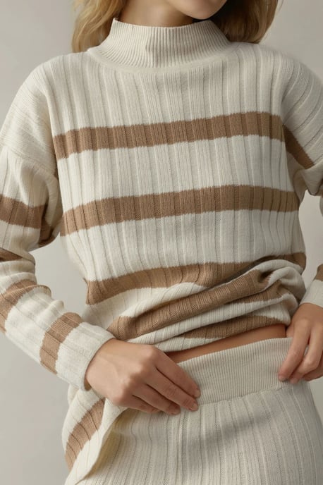 Gestreepte Trui & Broek Breigoed Co-ord Set - Image 4