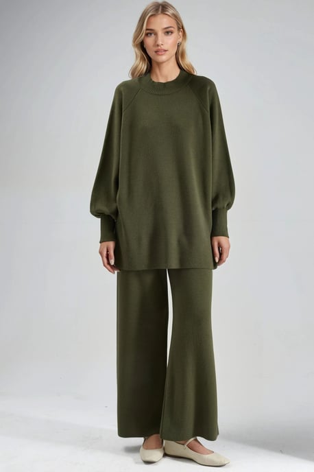 Losse Fit Trui & Broek Gebreid Co-ord Set - Image 1