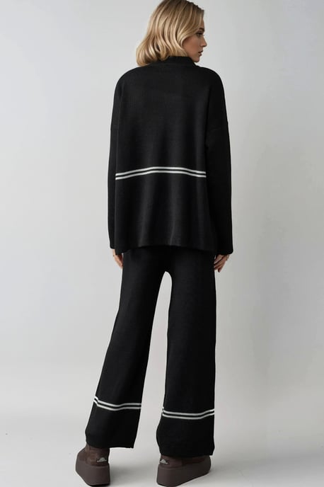 Randig Ribbad Stickad Koord Set - Image 3
