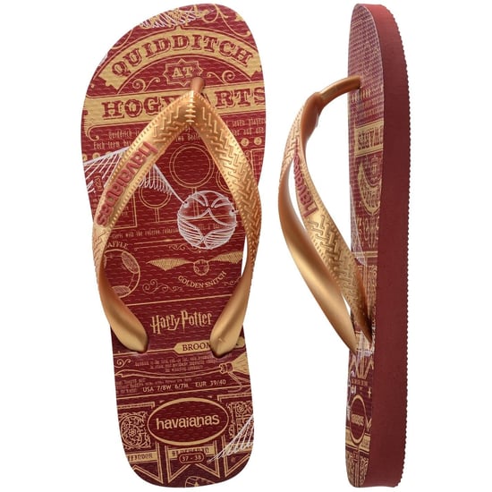 Men's Havaianas Hogwarts Graphic Print Thong Toe Flip Flops in Mahogany - Image 2