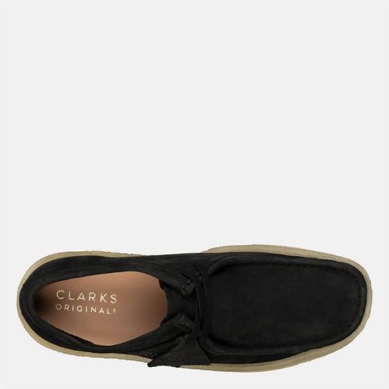 Men's Clarks Originals Wallabee Cup Boat Shoes in Black - Image 6
