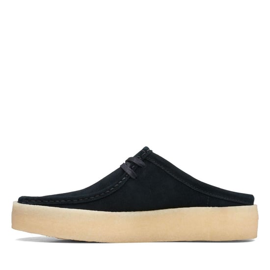 Men's Clarks Originals Wallabee Cup Suede Boat Shoes in Black - Image 2
