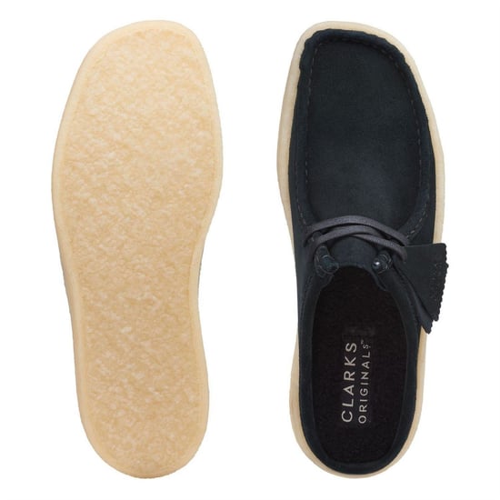 Men's Clarks Originals Wallabee Cup Suede Boat Shoes in Black - Image 4