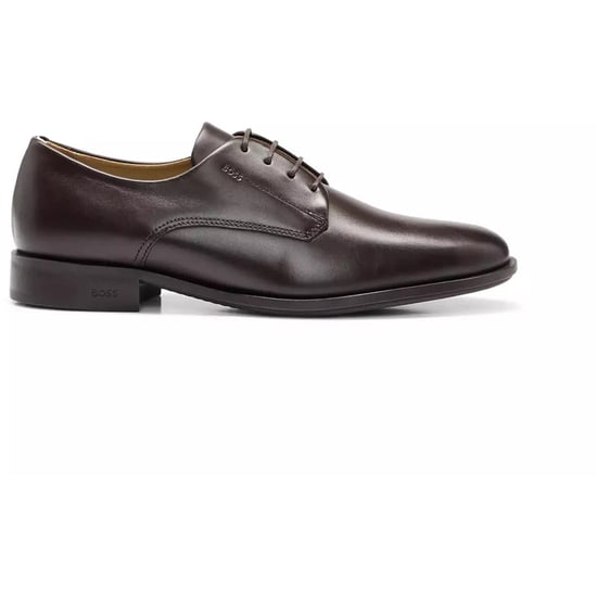 Men's Boss Colby Derby Shoes in Dark Brown - Image 1