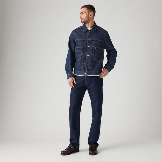Men's Levis 505 Deepest Blue Straight Leg Jeans in Blue - Image 3