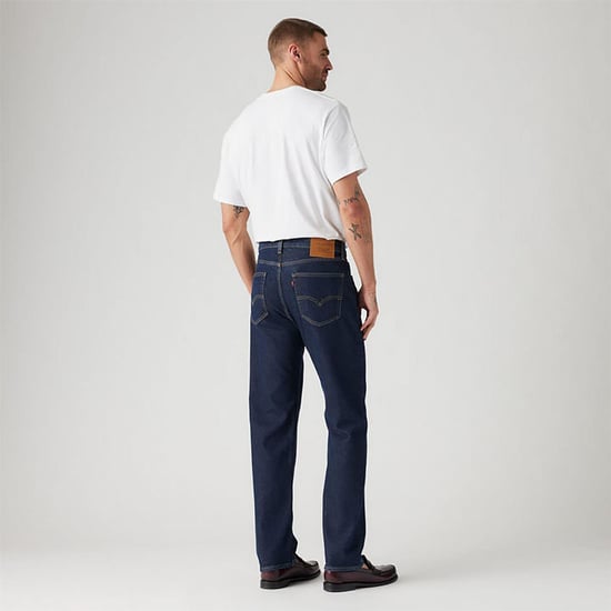 Men's Levis 505 Deepest Blue Straight Leg Jeans in Blue - Image 4