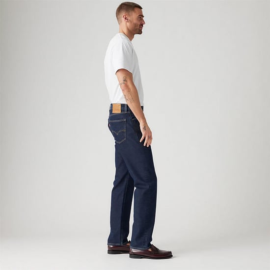 Men's Levis 505 Deepest Blue Straight Leg Jeans in Blue - Image 5