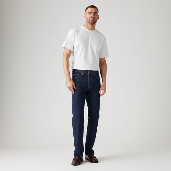 Men's Levis 505 Deepest Blue Straight Leg Jeans in Blue - Image 6
