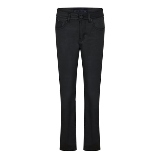 Men's Criminal Damage Coated Denim Jean in Black - Image 1