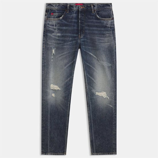 Men's Hugo 634 10276858 02 Straight Leg Jeans Mens in Blue - Image 1
