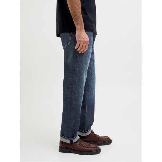 Men's Jack and Jones Relaxed Fit Five Pocket Jeans in Dark Denim - Image 5
