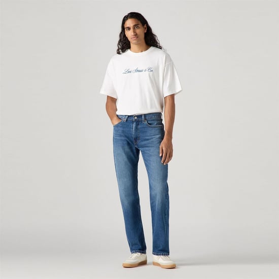 Men's Levis 505 Blue Hour Regular Straight Leg Jeans in Blue - Image 2