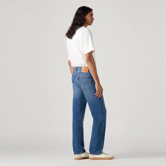 Men's Levis 505 Blue Hour Regular Straight Leg Jeans in Blue - Image 3