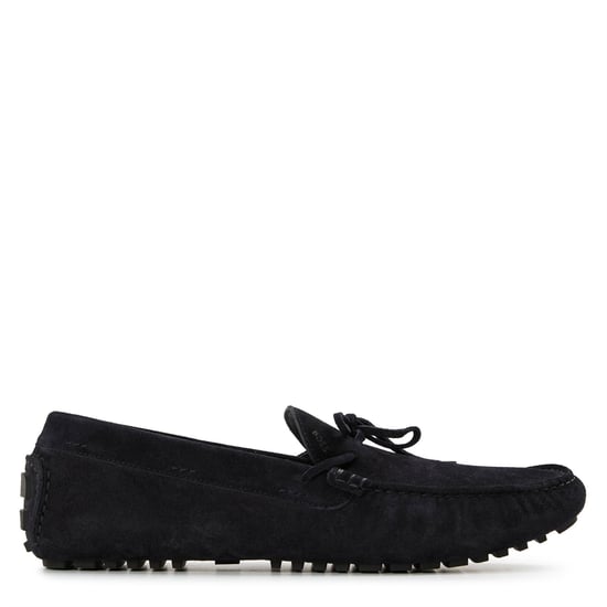 Men's Boss Moccasin-style Slider Slippers in Dark Blue - Image 1