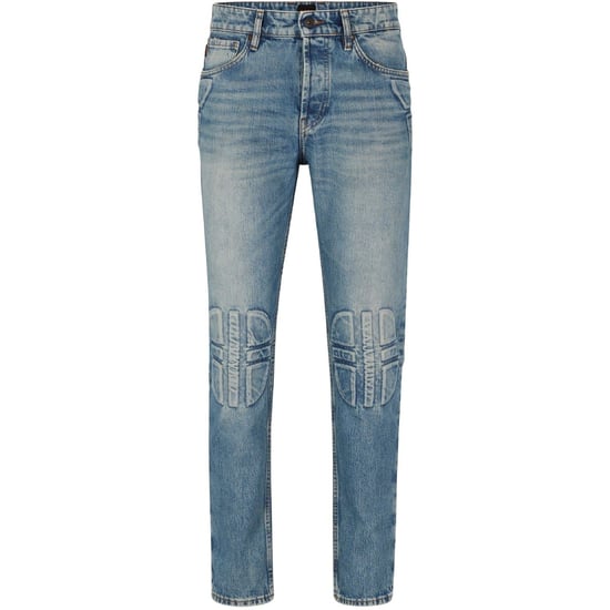 Men's Boss Moto Slim Fit Jeans in Turquoise/Aqua - Image 1
